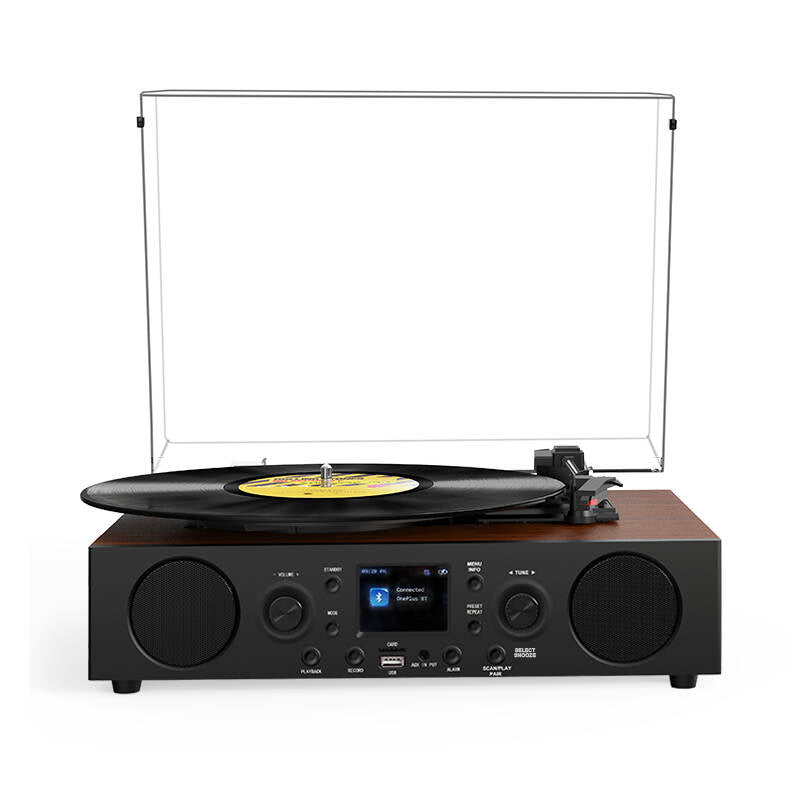 DT-103 Semi-Auto Retro Turntable Record Player With Fm Dab Radio