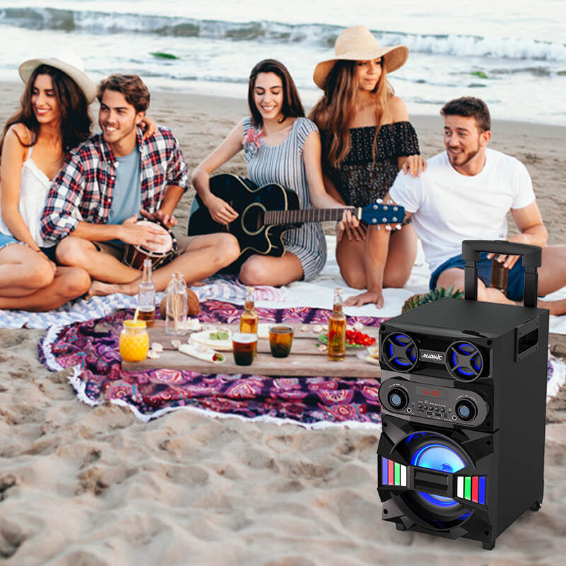 TL-8013 Hot selling big power heavy bass portable trolley party speaker outdoor wireless mic bluetooth subwoofer speaker