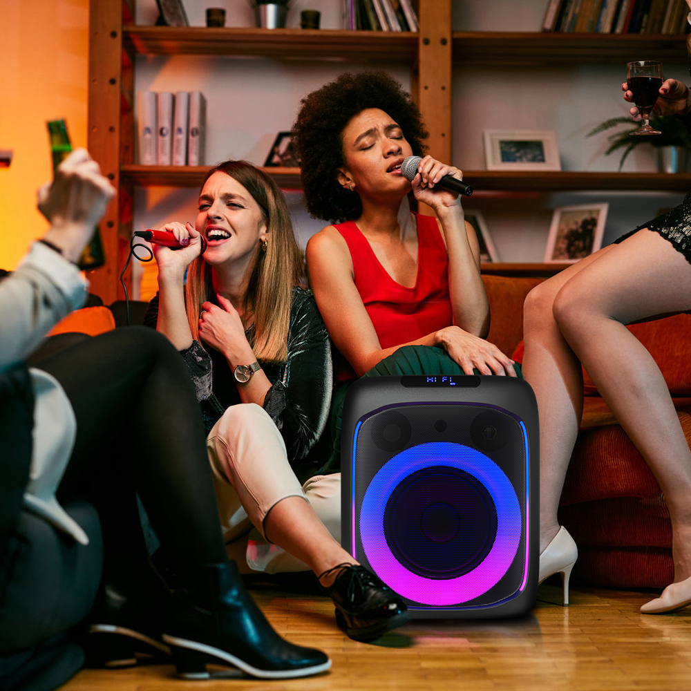 BP-1605 Professional Audio Speaker System Sound Box LED Flashing Lighting Party Karaoke Speaker