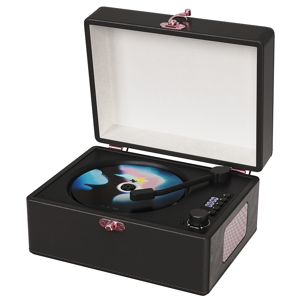 Retro Bluetooth CD Player with built-in speakers
