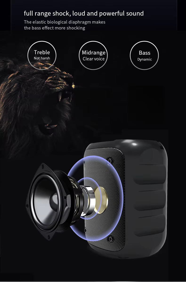 AM-303 Promotional Portable Bluetooth Speaker Powerful Sound and Huge Bass Hours of Playtime RGB Light PartyBoost for Speaker