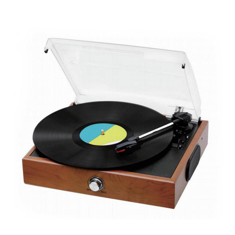 Portable Vintage LP Vinyl Record Player AUX in Blue Tooth Wooden Record Player Turntable With Speakers