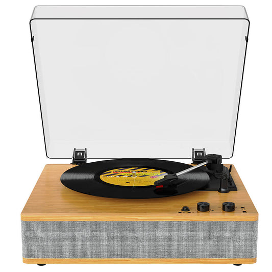 TE-3008 New Arrival Fashionable Dust Cover Bluetooth Transmitter Gramophone Phonograph Turntable Lp Vinyl Record Player Speakers