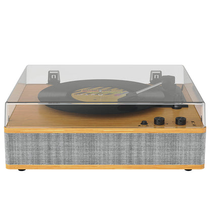 TE-3008 New Arrival Fashionable Dust Cover Bluetooth Transmitter Gramophone Phonograph Turntable Lp Vinyl Record Player Speakers