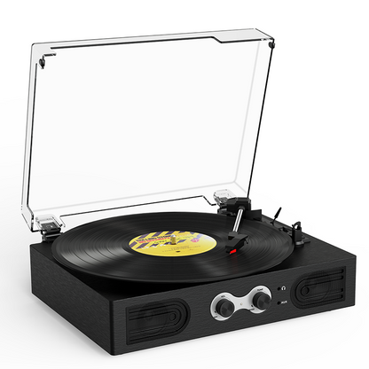 TE-2030 Home Audio Bluetooth Retro Electric Table Professional Rotating Display Turntable Player With USB/AUX/RCA/BT