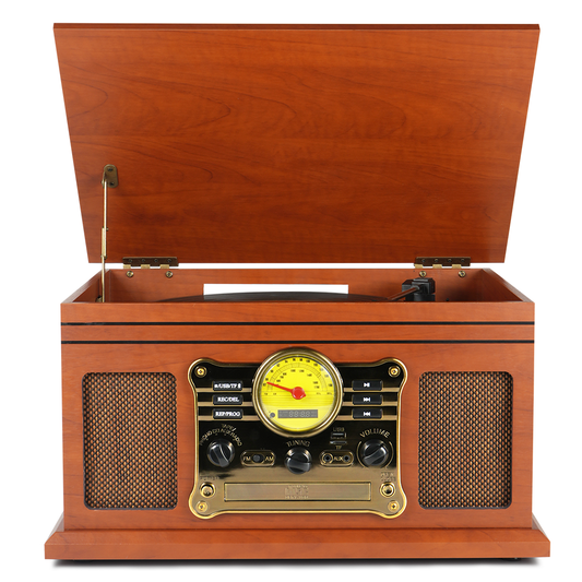 TE-007R High end wooden 3 speed gramophone cd player stereo hifi sound bluetooth retro vinyl turntable record player
