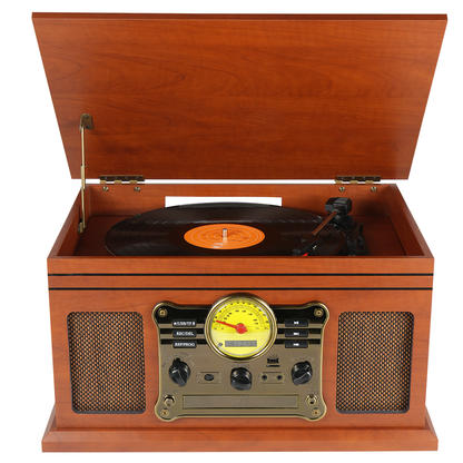 TE-007R High end wooden 3 speed gramophone cd player stereo hifi sound bluetooth retro vinyl turntable record player