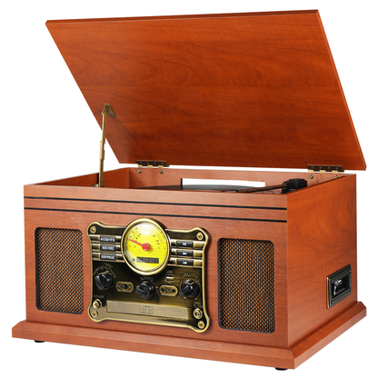 TE-007R High end wooden 3 speed gramophone cd player stereo hifi sound bluetooth retro vinyl turntable record player