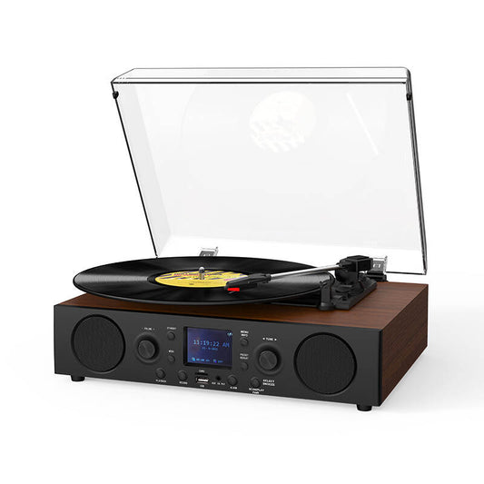 DT-103 Semi-Auto Retro Turntable Record Player With Fm Dab Radio