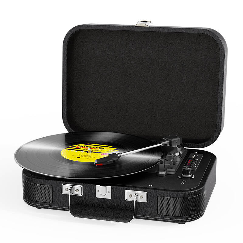 TE-106 Retro suitcase portable wireless bluetooth turntable record player