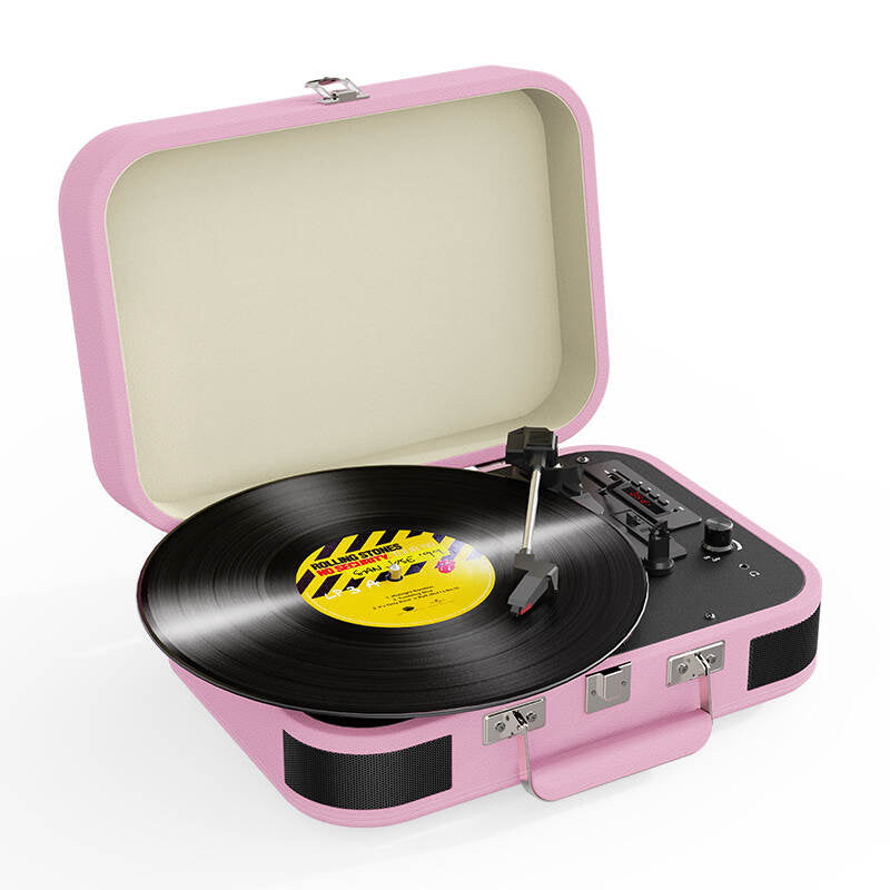 TE-106 Retro suitcase portable wireless bluetooth turntable record player