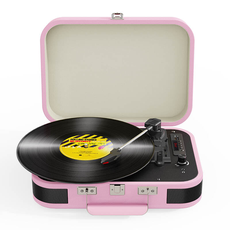 TE-106 Retro suitcase portable wireless bluetooth turntable record player