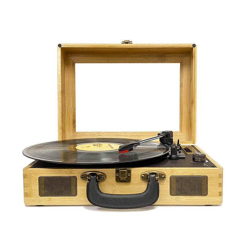 TE-021 Bamboo LP Vinyl Turntable Record Player