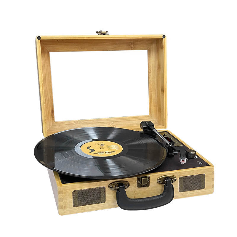TE-021 Bamboo LP Vinyl Turntable Record Player
