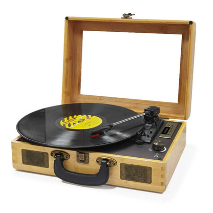TE-021 Bamboo LP Vinyl Turntable Record Player