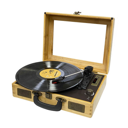 TE-021 Bamboo LP Vinyl Turntable Record Player