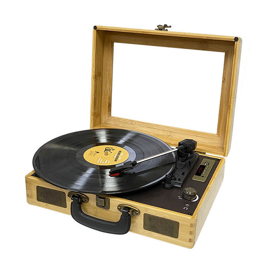 TE-021 Bamboo LP Vinyl Turntable Record Player