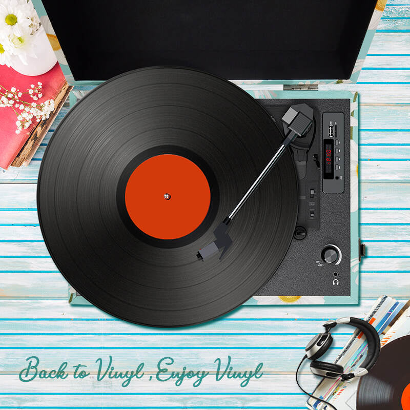 TE-012 Multimedia Wireless Bluetooth Retro Lp Turntable Record Player