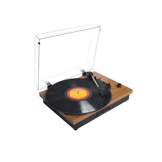 TE-018 Best price wooden 3 speed belt driven bluetooth usb tf fm radio stereo hifi sound vintage vinyl record player