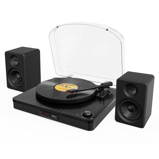 TB-3003 Vintage record turntable player with external speakers