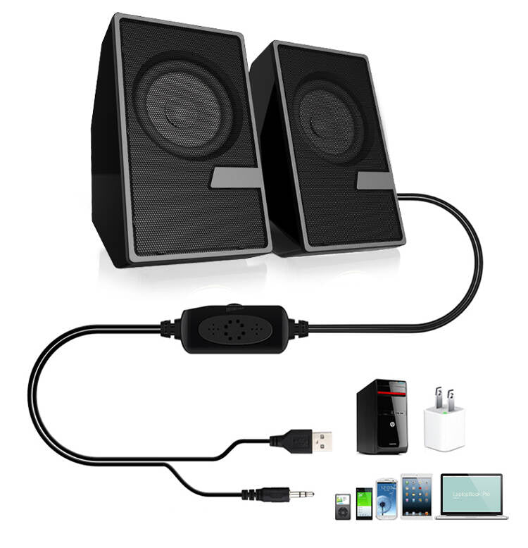 US-215 USB wired control 2.0 pc gaming speaker