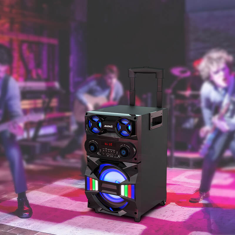 TL-8013 Hot selling big power heavy bass portable trolley party speaker outdoor wireless mic bluetooth subwoofer speaker