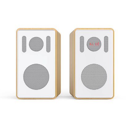 DS-205 Big Power Hot Selling Surround Hifi Sound Wooden Multimedia Bluetooth Usb Aux Fm Radio Bookshelf 2.0 Computer Speaker