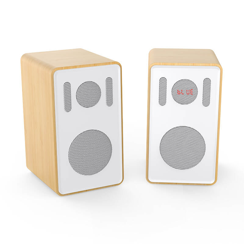 DS-205 Big Power Hot Selling Surround Hifi Sound Wooden Multimedia Bluetooth Usb Aux Fm Radio Bookshelf 2.0 Computer Speaker