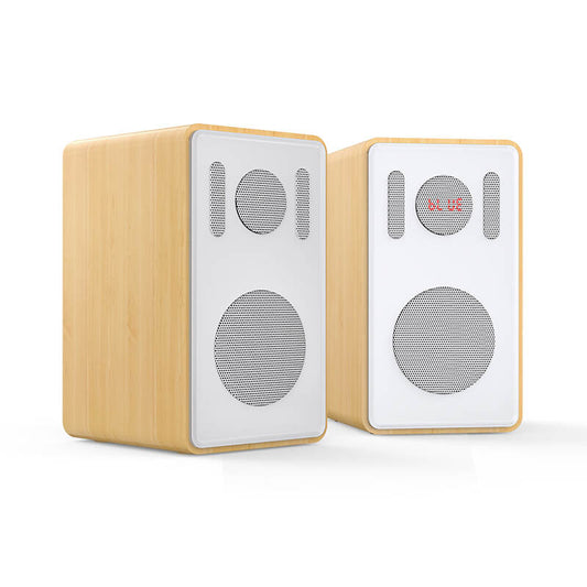 DS-205 Big Power Hot Selling Surround Hifi Sound Wooden Multimedia Bluetooth Usb Aux Fm Radio Bookshelf 2.0 Computer Speaker