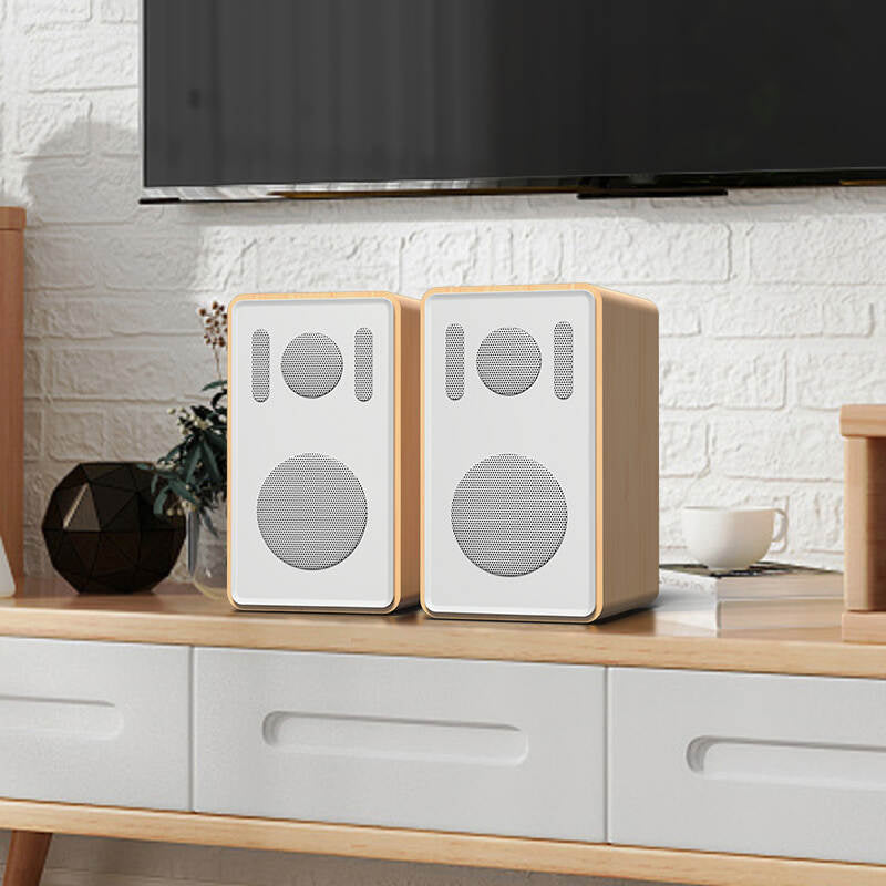 DS-205 Big Power Hot Selling Surround Hifi Sound Wooden Multimedia Bluetooth Usb Aux Fm Radio Bookshelf 2.0 Computer Speaker