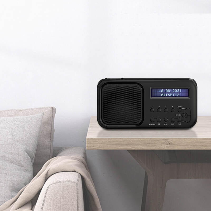 DB-101 Battery Powered AM/FM Pocket Portable Radio Emergency LED Flashlight DAB+ FM Radio With LCD Display DAB Radio
