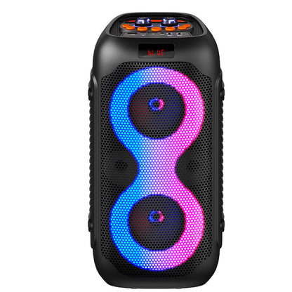 AT-4015 Remote Control Karaoke Speaker Outdoor Party Home Theater 1500mAh Rechargeable Bluetooth Led Party Speaker