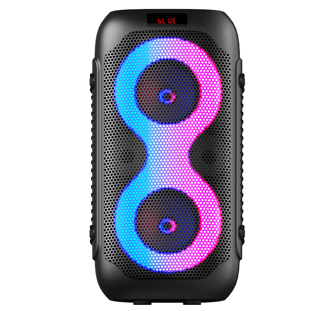 AT-4015 Remote Control Karaoke Speaker Outdoor Party Home Theater 1500mAh Rechargeable Bluetooth Led Party Speaker