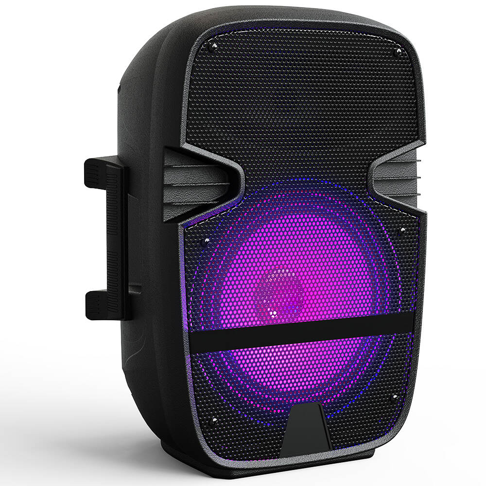 BP-8011 Karaoke Audio Box Outdoor Subwoofer Speakers Chargeable Microphone LED Light with Speaker Party Bluetooth Speaker