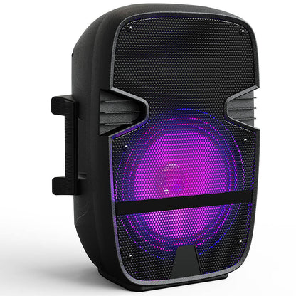 BP-8011 Karaoke Audio Box Outdoor Subwoofer Speakers Chargeable Microphone LED Light with Speaker Party Bluetooth Speaker