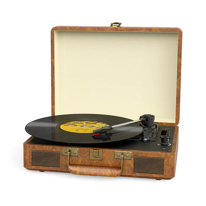 TE-2026 OEM Top Sale 3-Speed Wooden Wireless Bluetooth Radio Record Turntable Speaker