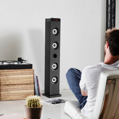 TS-30P63F Wooden Powered Home Audio Hifi Sound Wireless Bluetooth Floor Standing Creative 2.0 Karaoke Dj Tower Speaker