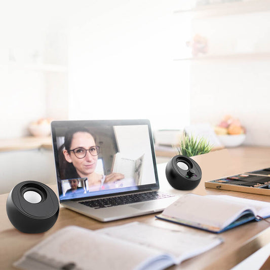 Space 45 Desktop PC Computer Laptop Mini Speaker USB Powered Wired Microphone Gaming Speaker