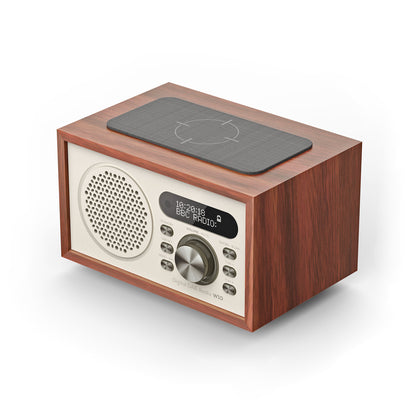 DAB Plus/FM Digital Radio Office DAB Wireless Speaker, Headphone Jack, Favourite Memory, Double Alarm Radio, USB Charging