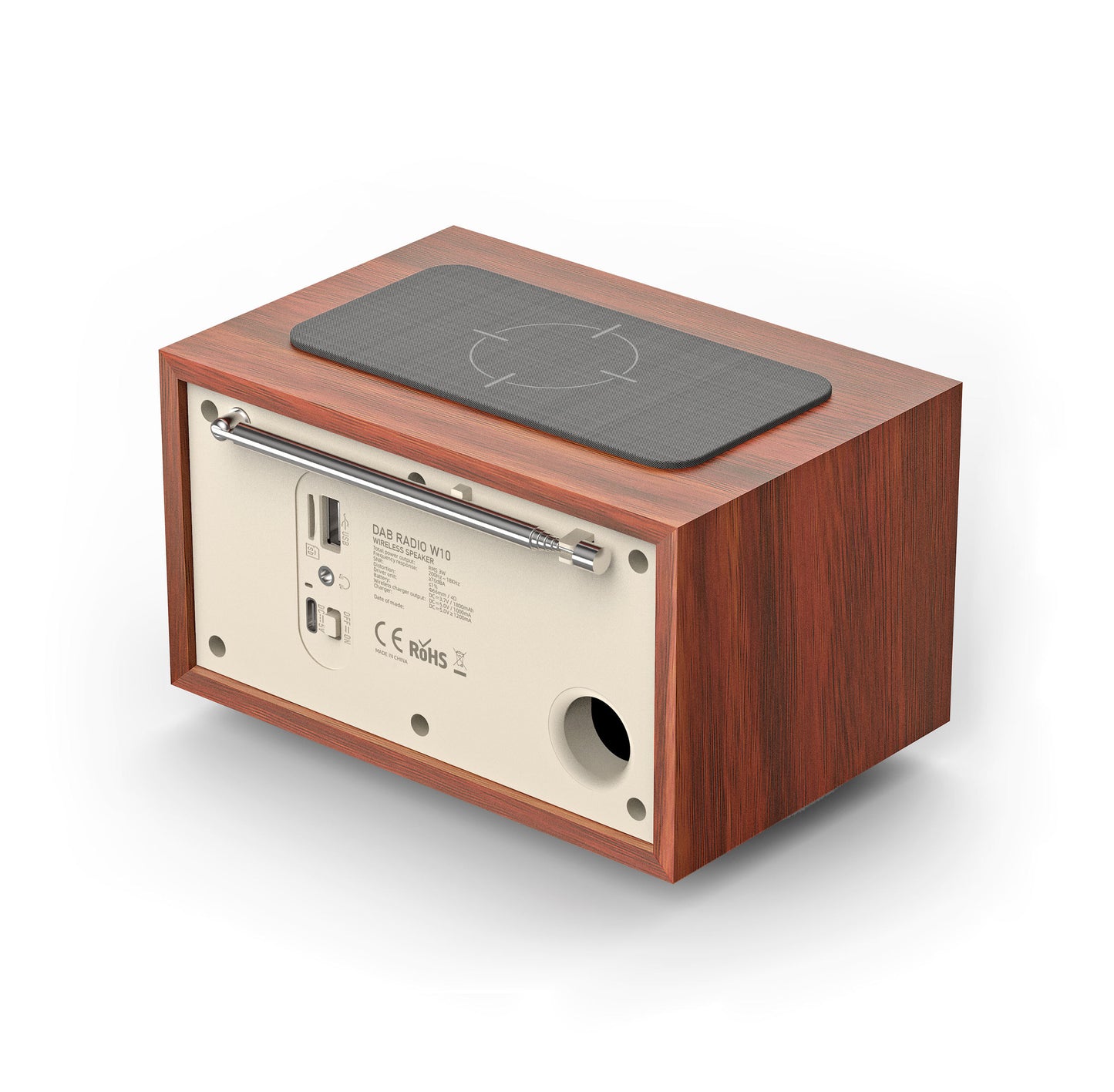 DAB Plus/FM Digital Radio Office DAB Wireless Speaker, Headphone Jack, Favourite Memory, Double Alarm Radio, USB Charging