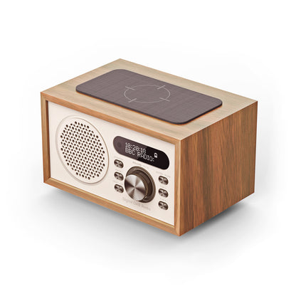DAB Plus/FM Digital Radio Office DAB Wireless Speaker, Headphone Jack, Favourite Memory, Double Alarm Radio, USB Charging