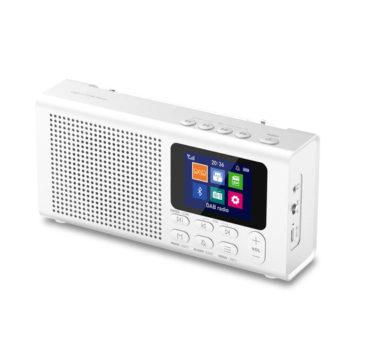 Portable DAB Radio Mains and Battery Powered DAB FM Radio with Alarm Clock