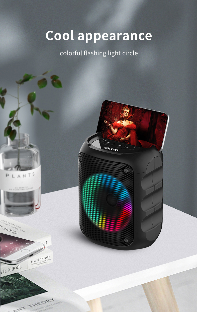 AM-303 Promotional Portable Bluetooth Speaker Powerful Sound and Huge Bass Hours of Playtime RGB Light PartyBoost for Speaker