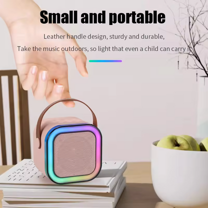 K12 Karaoke Machine Portable Blue Tooth 5.3 Pa Speaker System With 1-2 Wireless Microphones Home Family Singing Children's Gifts