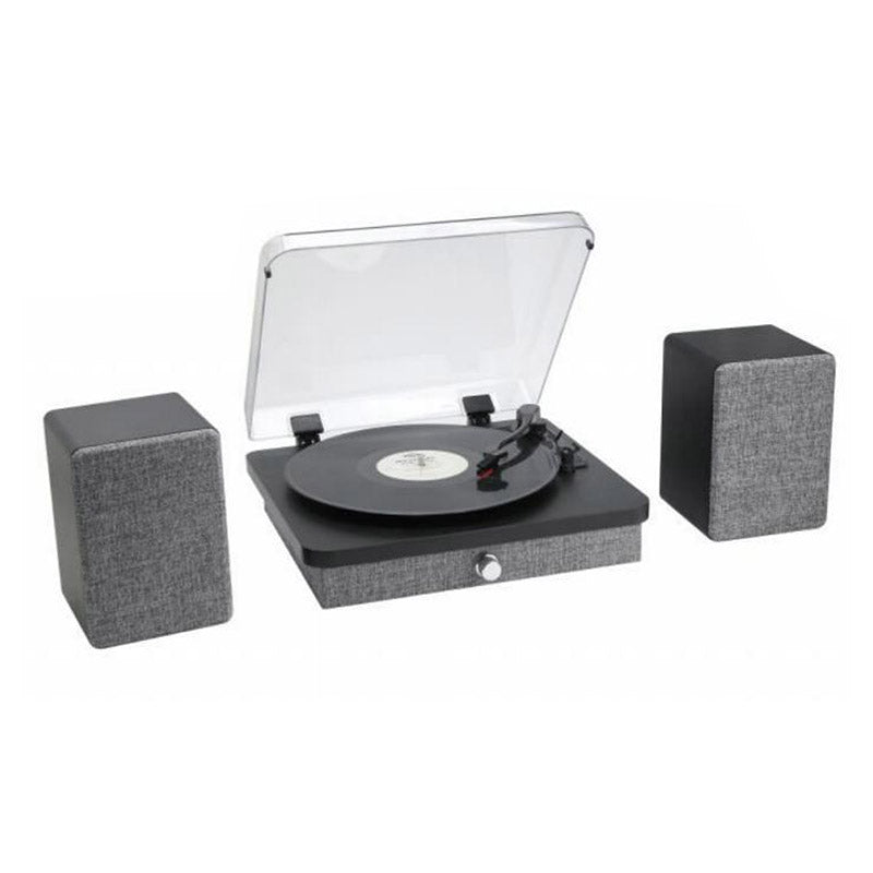 Record Player for Vinyl with External Speakers Belt-Drive Turntable Dual Stereo Speakers Vintage LP Support 3 Speed Wireless