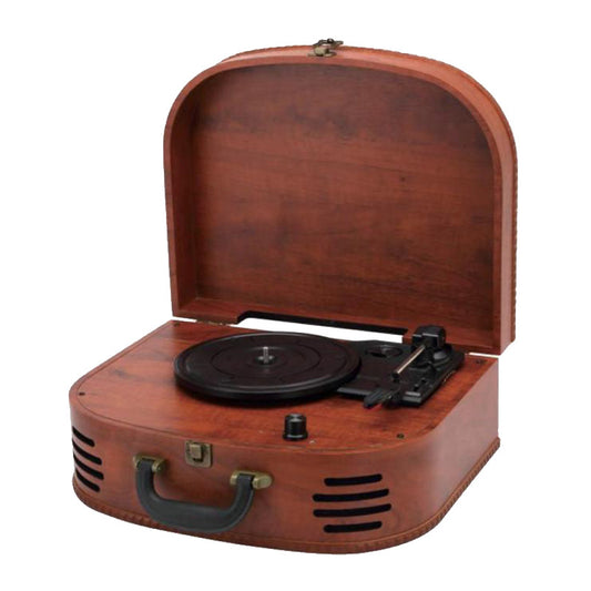 Big Turntable Vinyl Record Player With Portable Handle Retro USB SD LP Blue Tooth Turntable Player