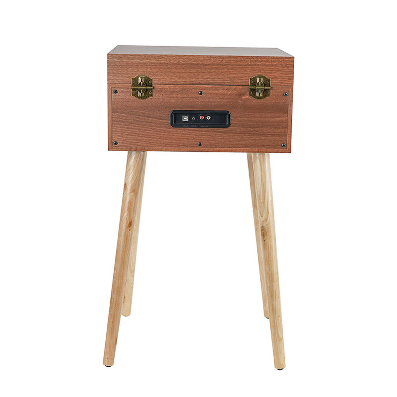 Retro Vintage Record Player Turntable with Wood Legs Vinyl Turntable Record Music Player with Wood Matching Stand