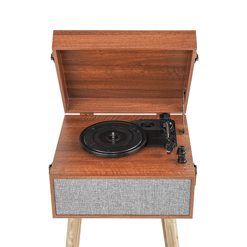 Retro Vintage Record Player Turntable with Wood Legs Vinyl Turntable Record Music Player with Wood Matching Stand