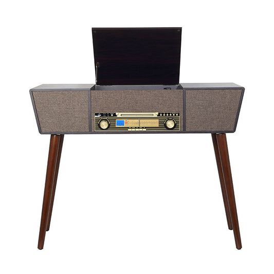 HIFI Stereo Sound Phone Turntable Play Vinyl Record Player USB AM FM Radio AUX in Turntable With Speakers