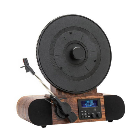 Retro Vertical Blue Tooth Vinyl Record Player DAB FM Radio Portable LP Record USB SD Wooden Turntable Player